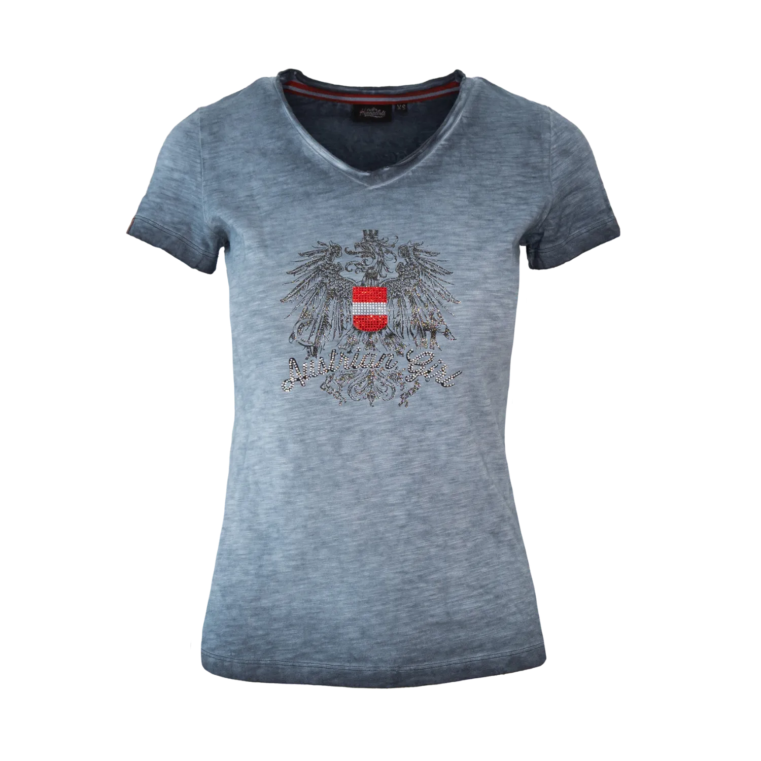 Austrian Girl Glitzer T-Shirt - Granitblau