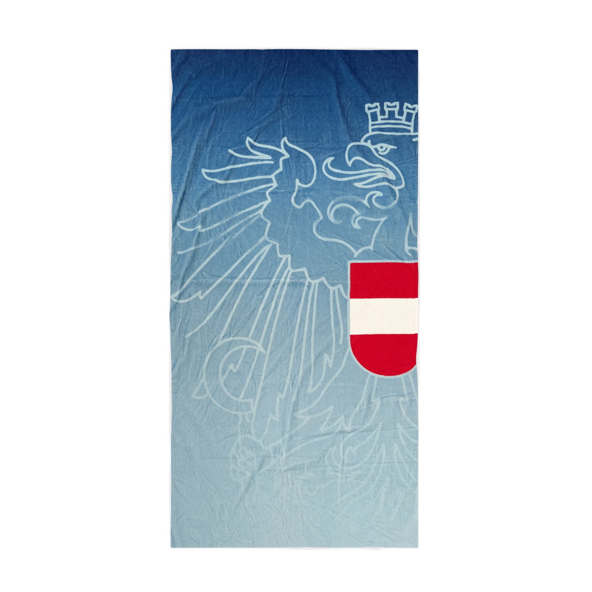 Baumwoll Badetuch Österreich Adler #Farbe_Dunkelblau/Hellblau