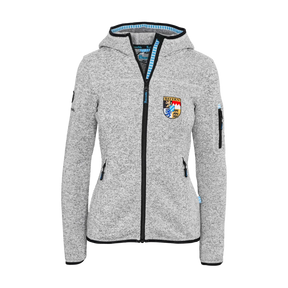 Bayern Strickfleece Jacke hellgrau Damen
