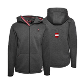 Bequeme Österreich Adler Kapuzenjacke Herren #Farbe_Dunkelgrau
