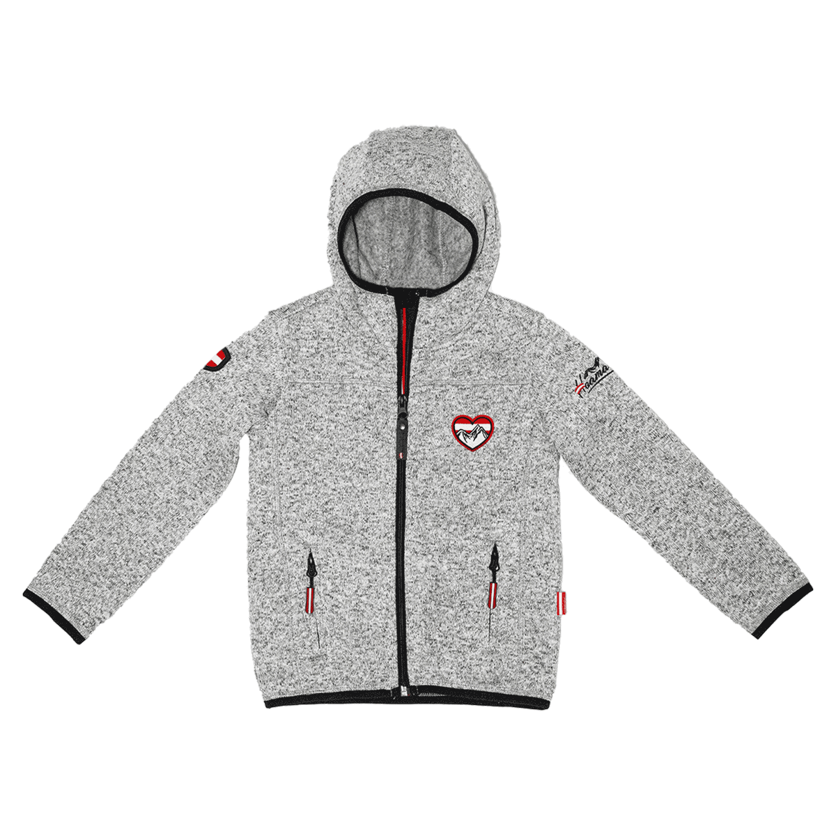 Berg Herz Kinder Fleece Jacke