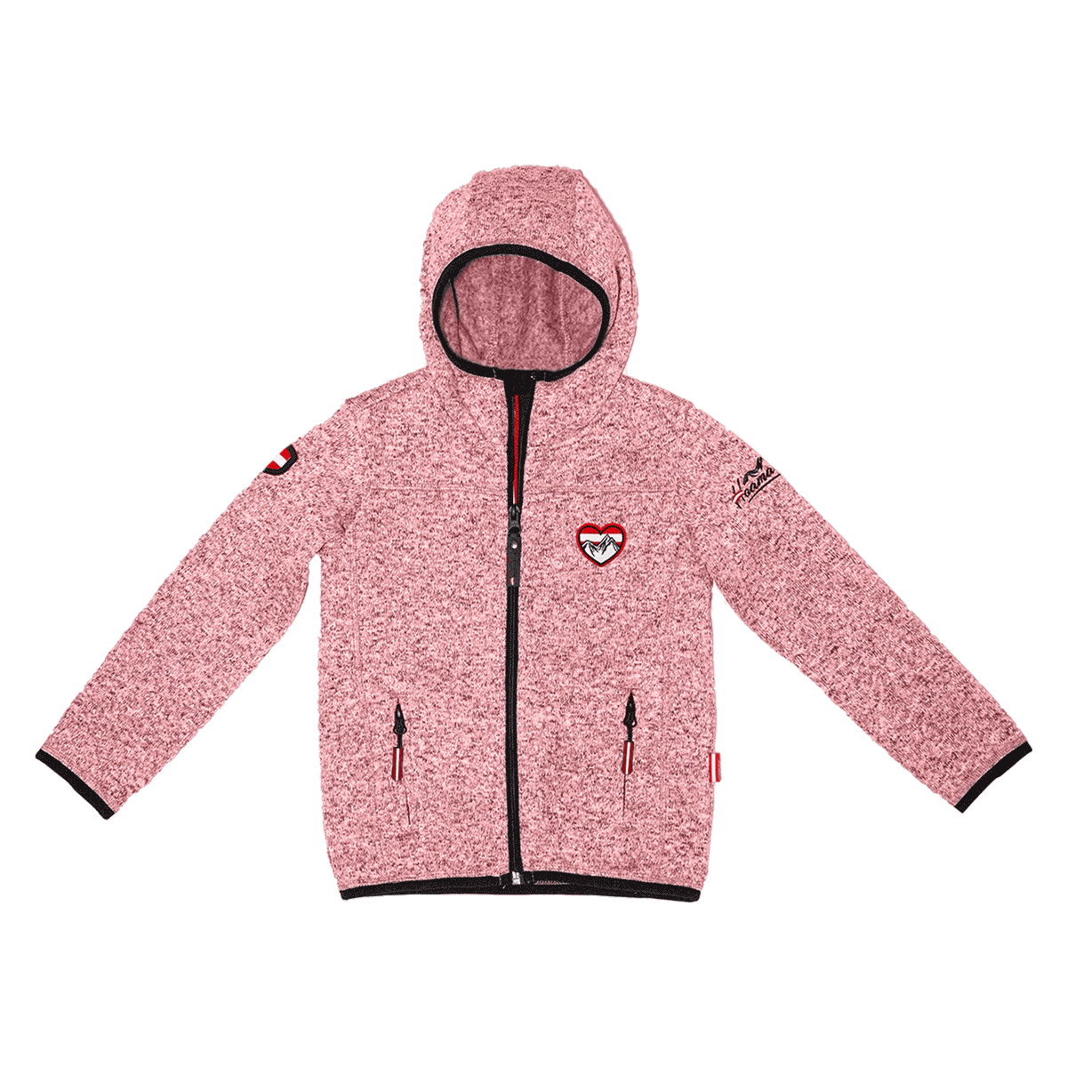 Berg Herz rosa Jacke
