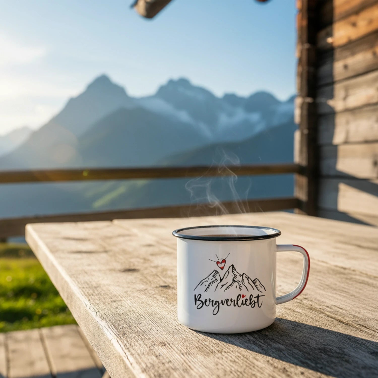 Bergverliebt Emaille Tasse