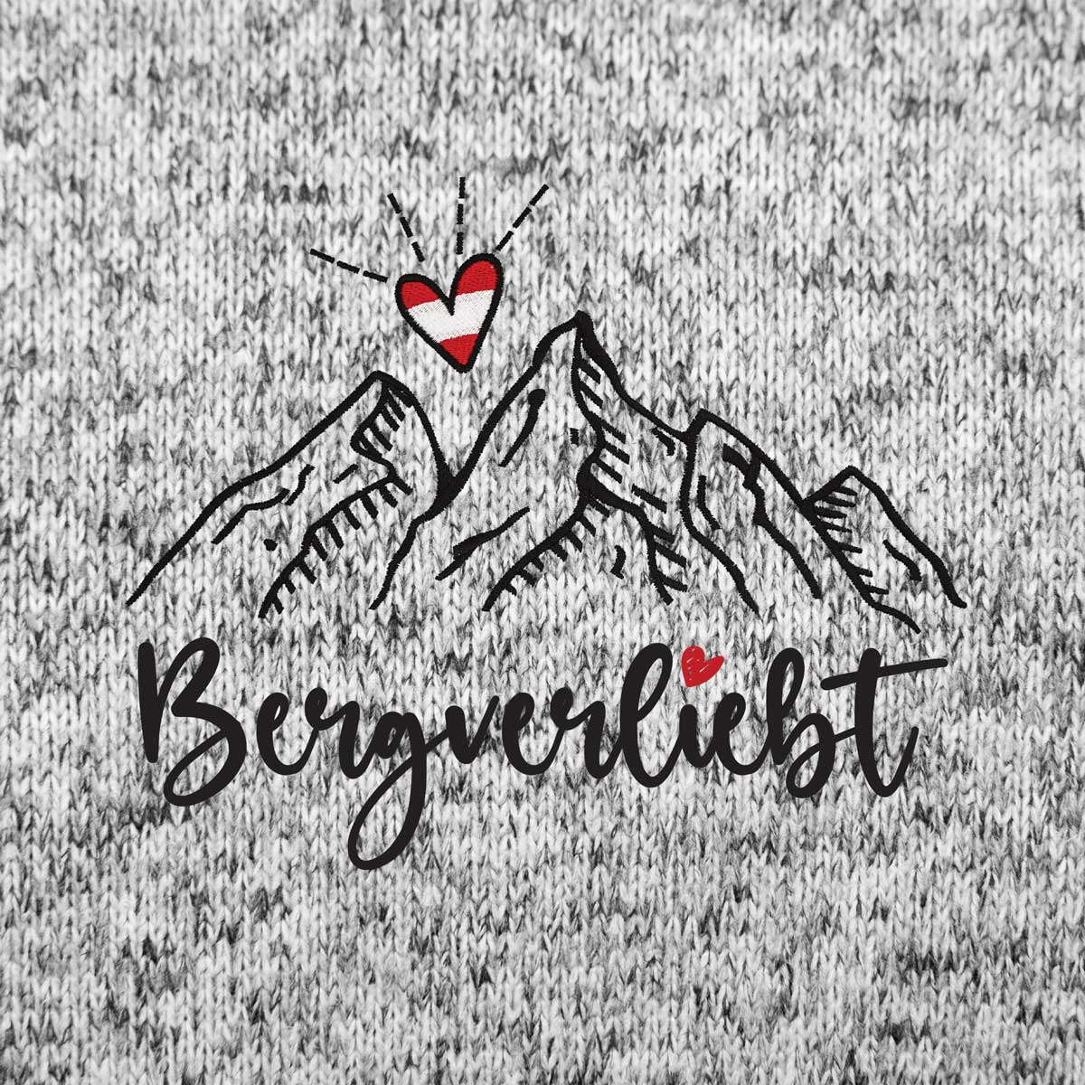 Bergverliebt Stickerei