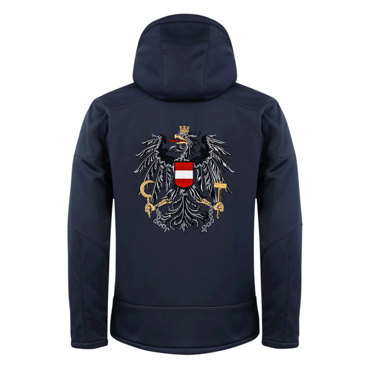 blaue Herren Winterjacke Österreich Adler