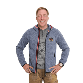 LIMITIERTE Österreich Adler Kultjacke mit Kapuze - Granitblau