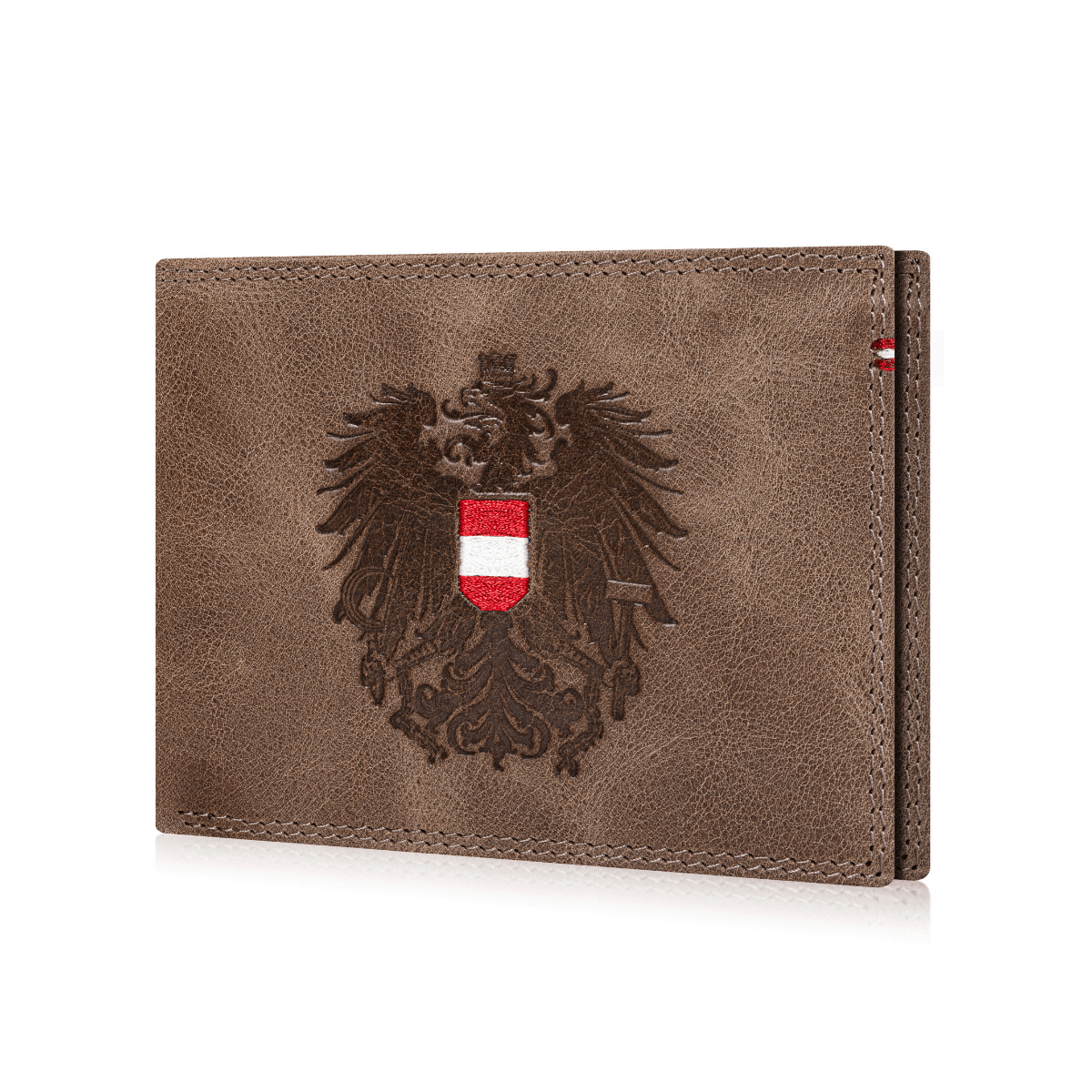 Österreich Adler Geldtasche - Leder Braun