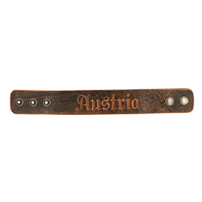 Braunes Austria Leder Armband Lederhose