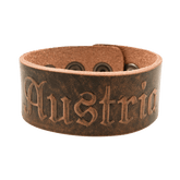 Braunes Echtleder Trachtenarmband Österreich