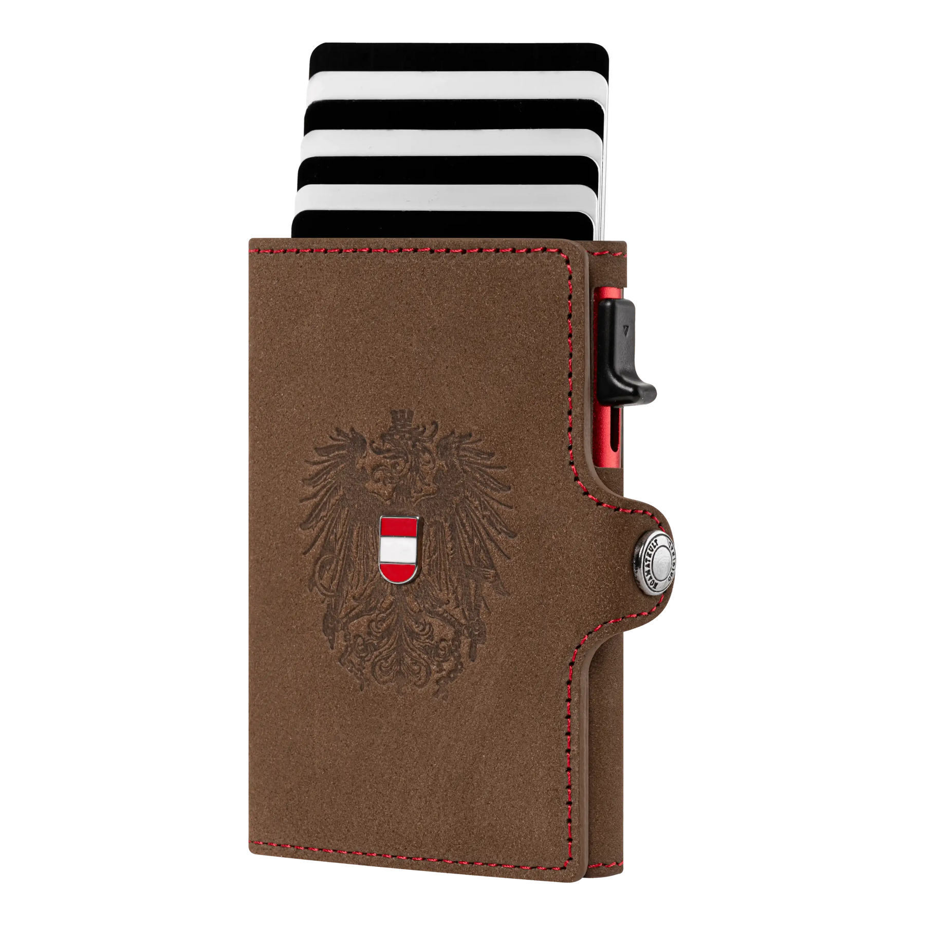 Adler Smart Wallet Bifold mit Karten-Pop-Up Funktion aus Echtleder