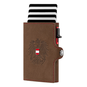 Adler Smart Wallet Bifold mit Karten-Pop-Up Funktion aus Echtleder
