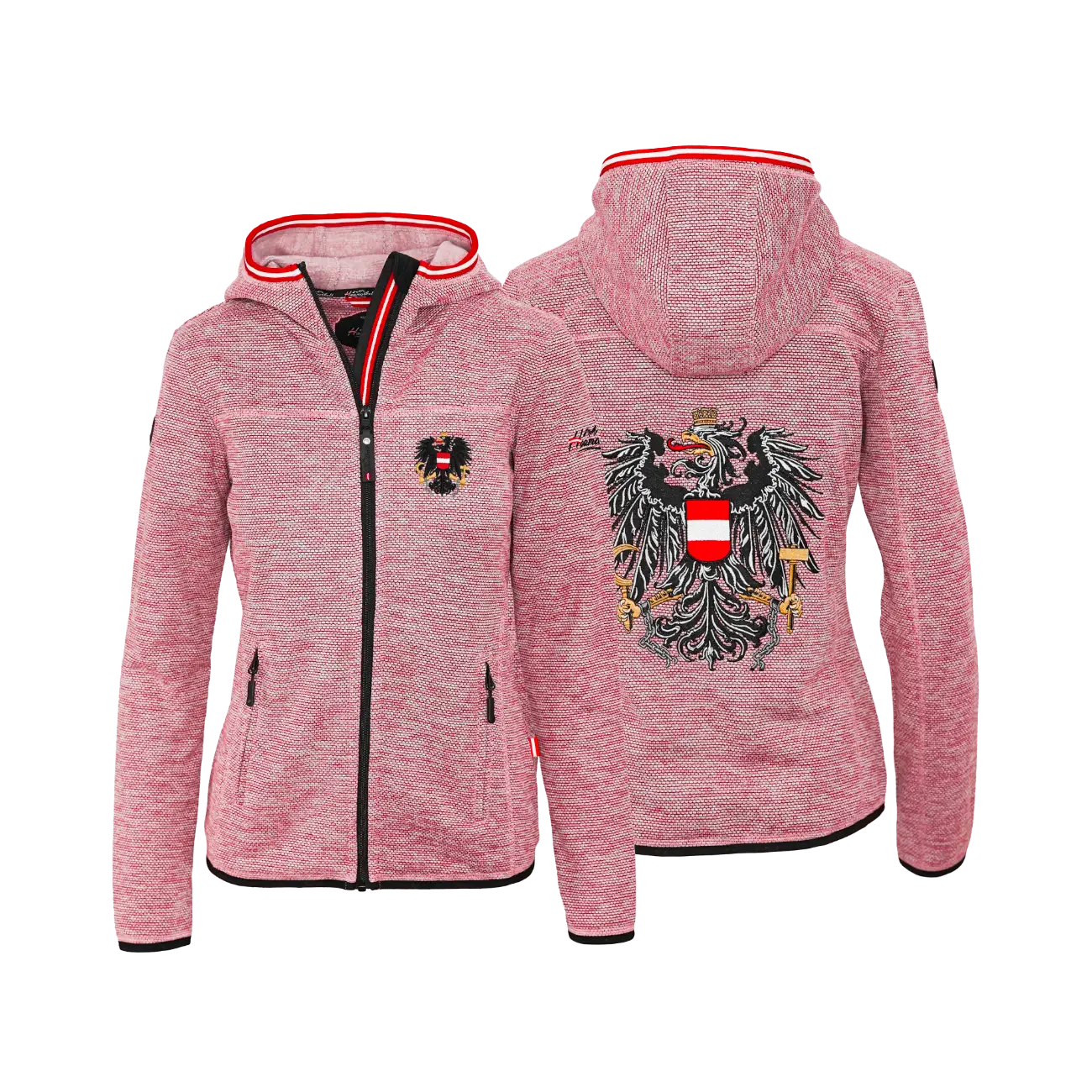Österreich Kultjacke mit Kapuze - Dobby Fleece