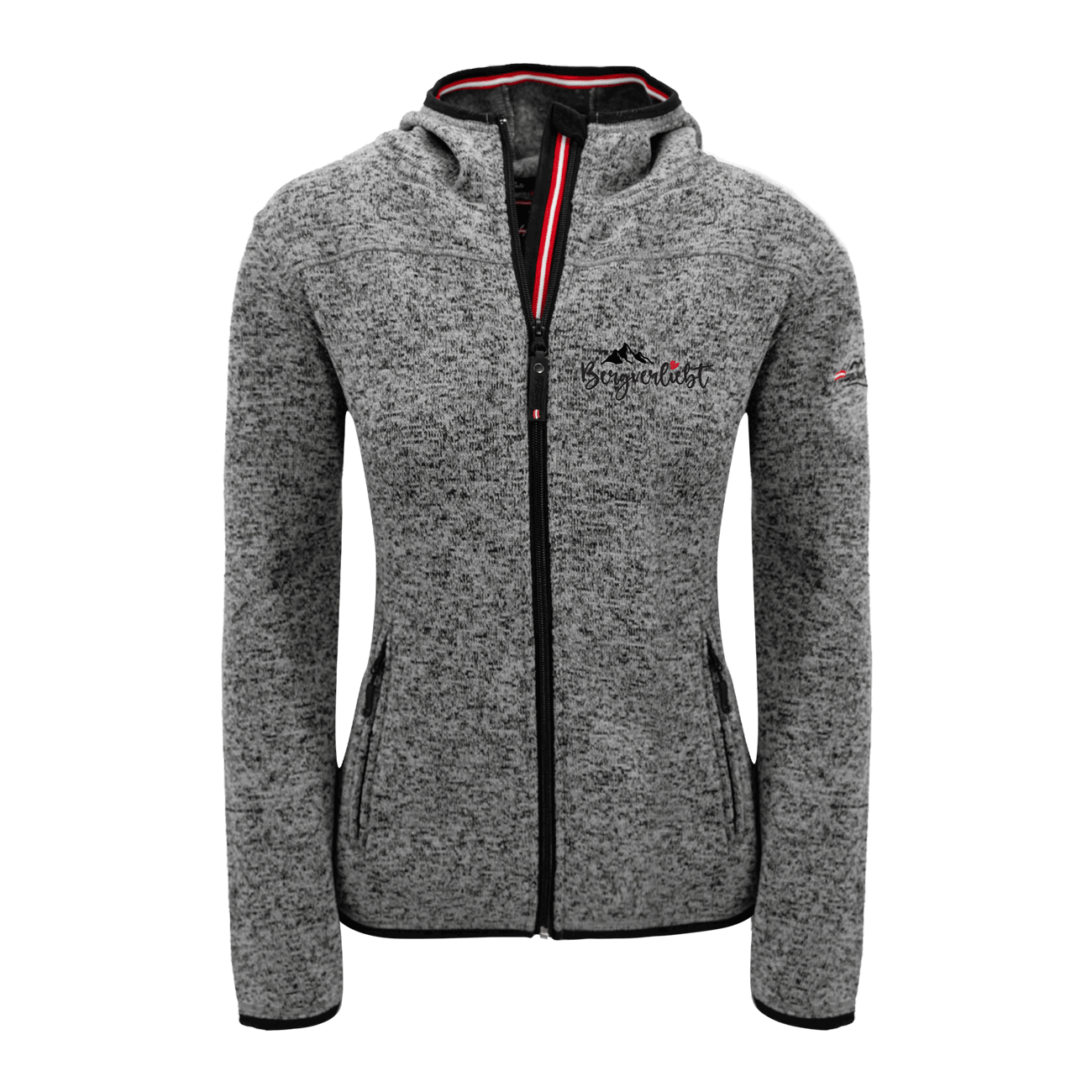 Damen Fleece Jacke Bergliebe anthrazit