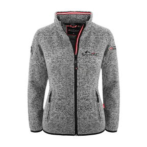 Damen Fleece Jacke ohne Kapuze anthrazit Bergverliebt