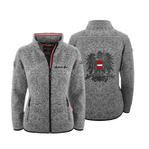 Damen Fleece Jacke ohne Kapuze dunkelgrau