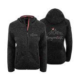 Damen Fleece Jacke schwarz Bergverliebt