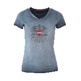 Damen Glitzer Shirt dunkelblau Austrian Girl #Farbe_Dunkelblau