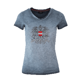 Austrian Girl Glitzer T-Shirt - Granitblau