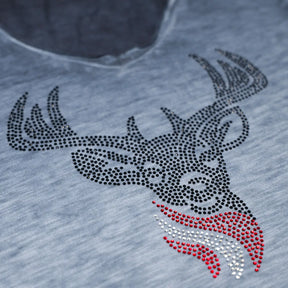 Hirsch Glitzer T-Shirt