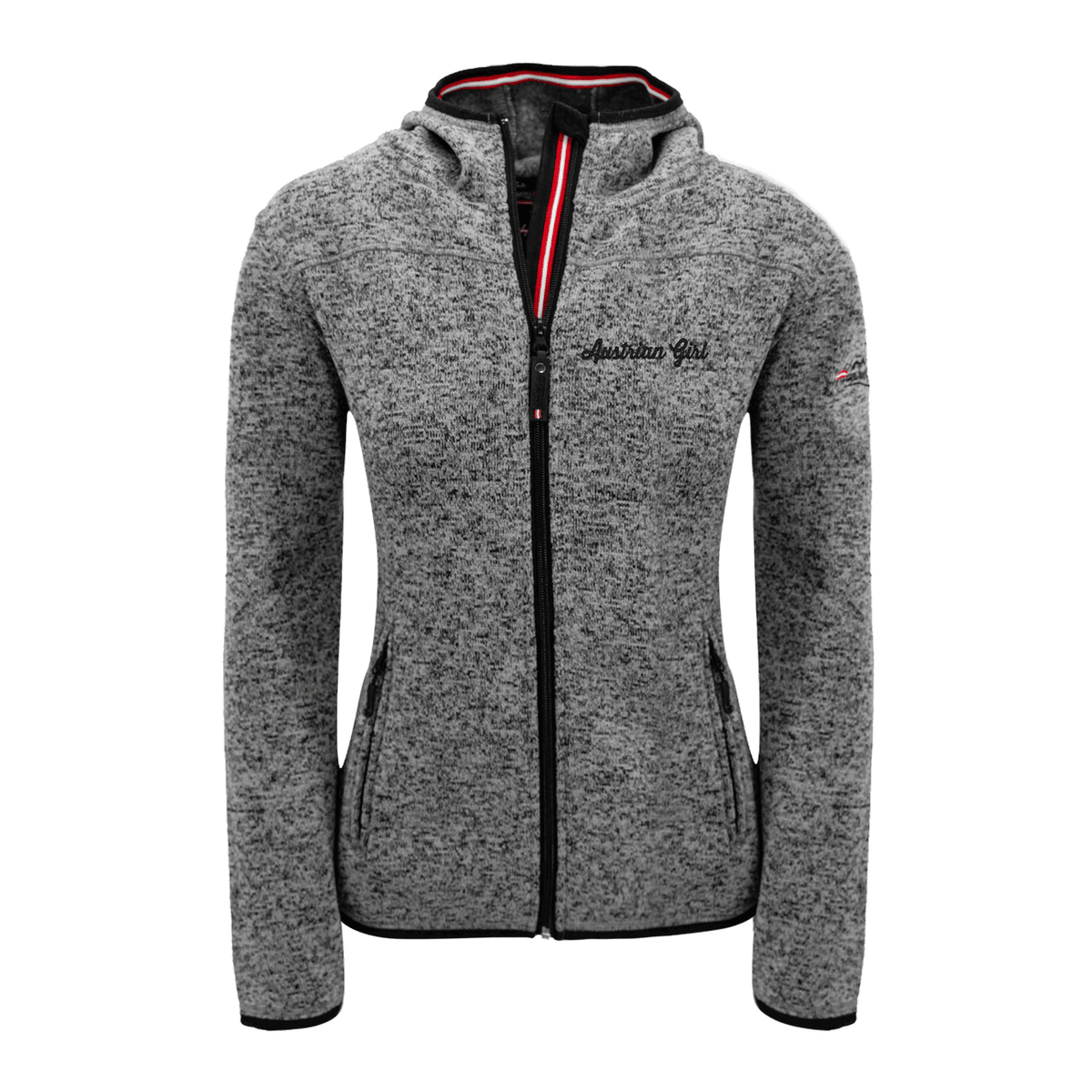 Damen Kultjacke anthrazit Austrian Girl Stickerei
