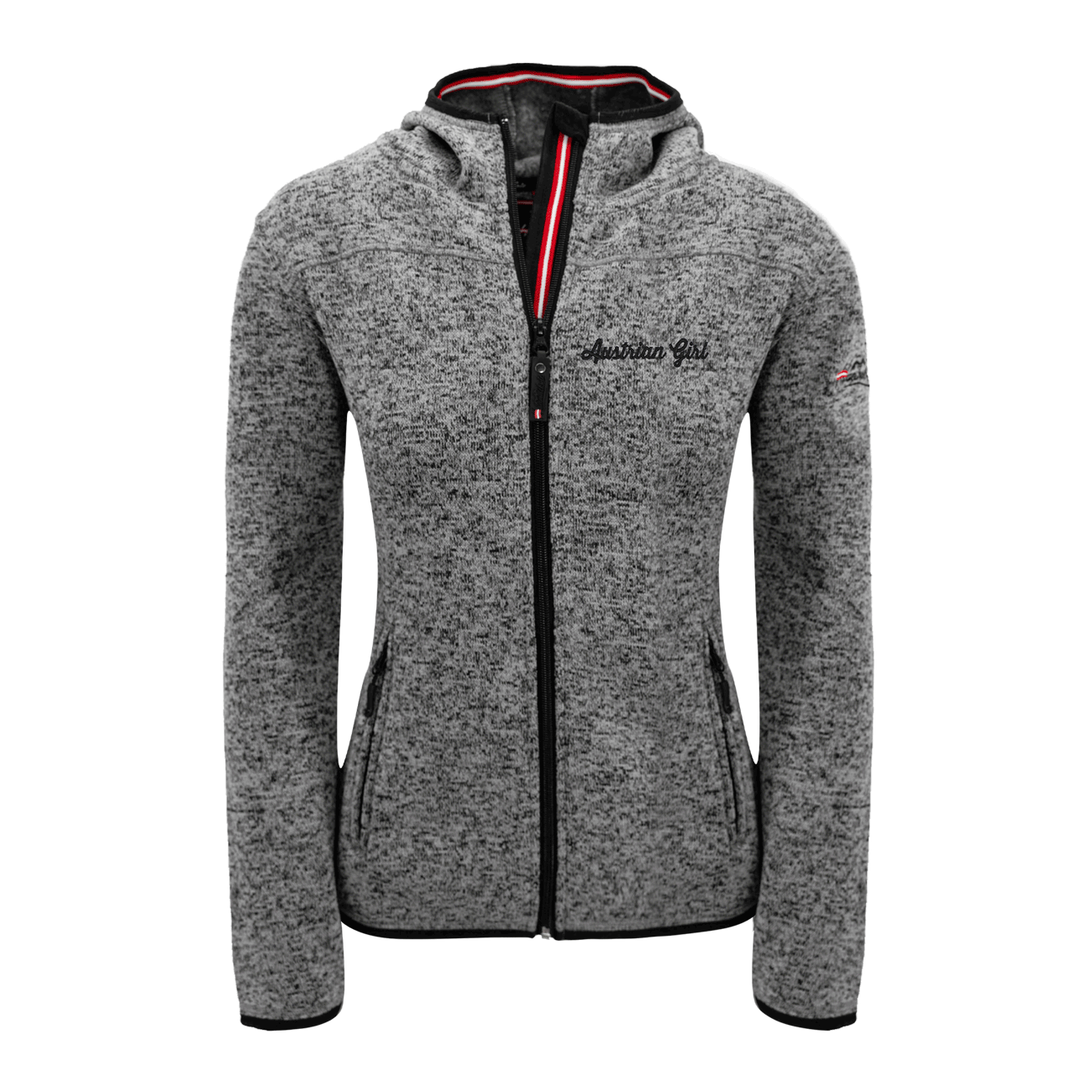 Damen Kultjacke anthrazit Austrian Girl Stickerei