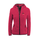 Damen Kultjacke magenta Ski Stickerei