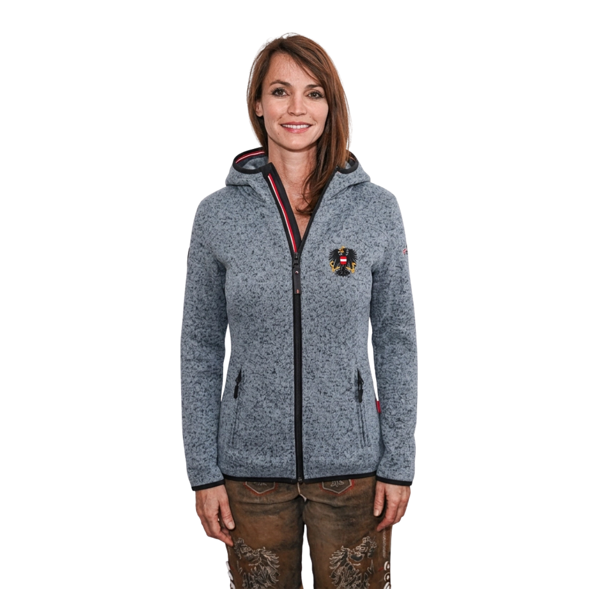 LIMITIERTE Österreich Adler Kultjacke mit Kapuze - Granitblau