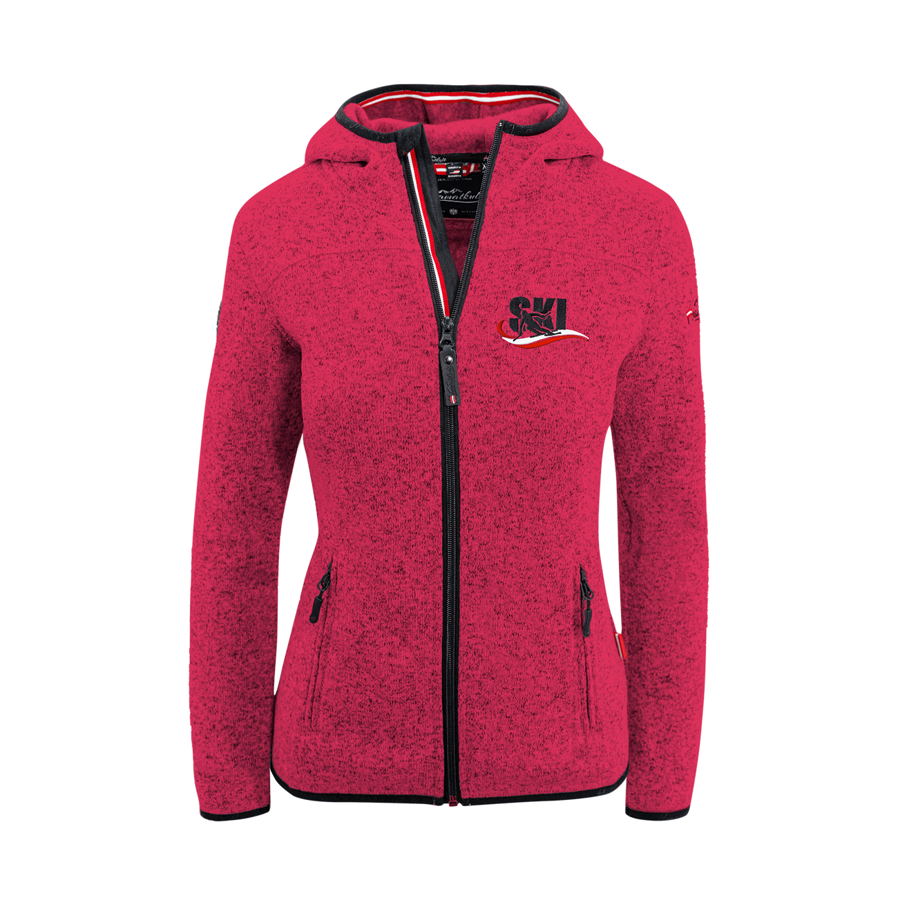 Kultjacke mit Kapuze - Ski Österreich Fahne