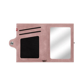 Adler Slim Wallet aus Echtleder mit Spiegel, Münzfach & RFID-Schutz - Altrosa