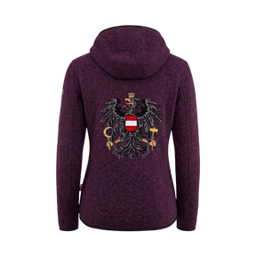 LIMITIERTE Österreich Adler Kultjacke mit Kapuze - Bordeaux-Violett