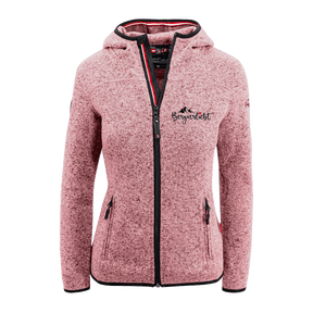 Damen Strickfleece Jacke rosa