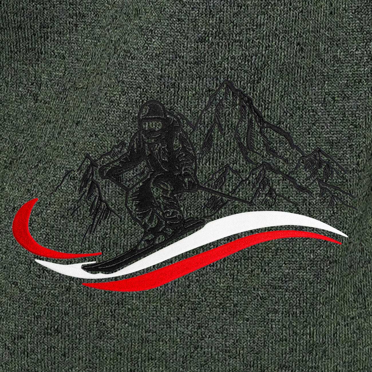 Kultjacke mit Kapuze - Skifahrer