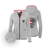 Dobby Fleece Kultjacke hellgrau Damen Österreich Adler #Farbe_Hellgrau