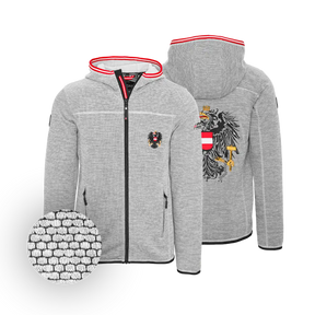 Österreich Adler Kultjacke mit Kapuze - Dobby Fleece