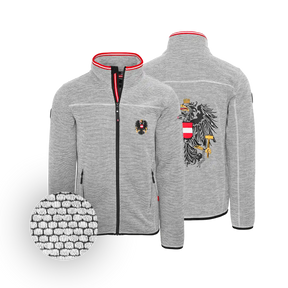 Österreich Adler Kultjacke ohne Kapuze - Dobby Fleece