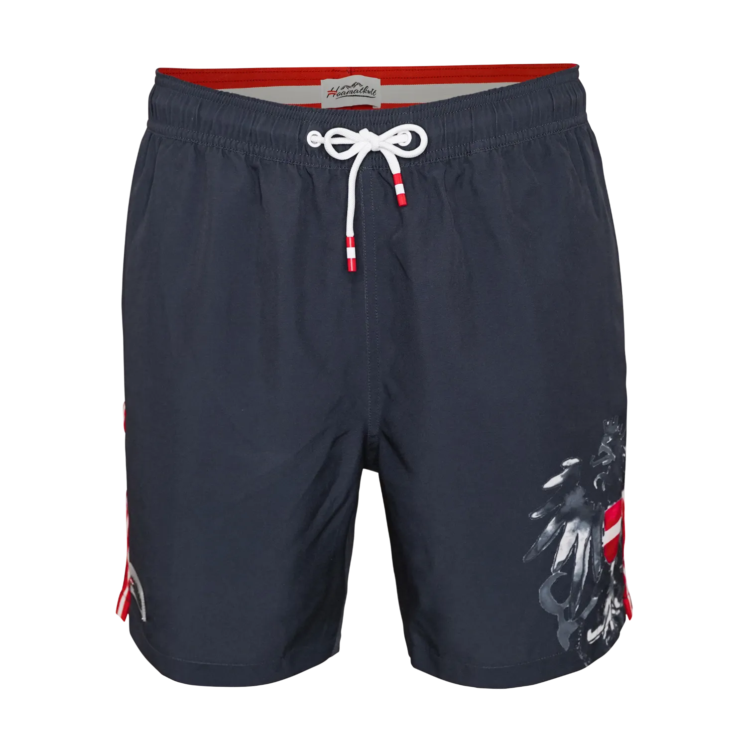 Dunkelblaue Badeshorts Österreich Adler Herren