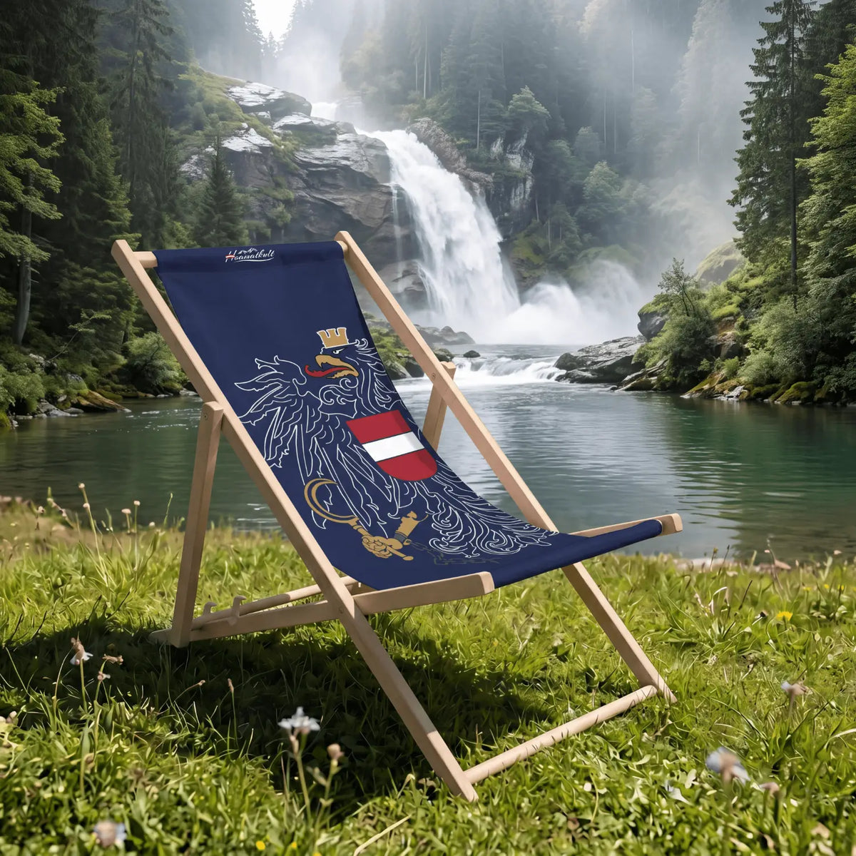 Dunkelblauer Österreich Adler Liegestuhl