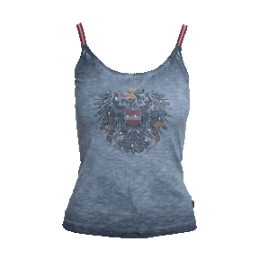 Dunkelblaues Österreich Glitzer Tanktop