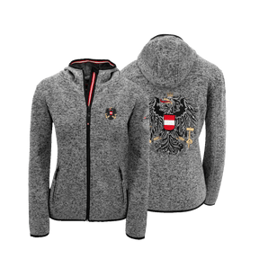 Dunkelgraue Damen Kultjacke Österreich Adler