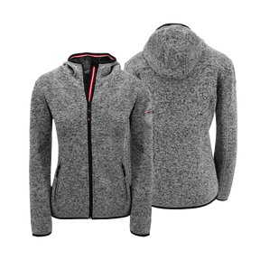 Dunkelgraue Kultjacke für Damen mit Kapuze Hoamatkult