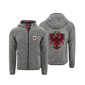 Tirol Kultjacke mit Kapuze - Dunkelgrau