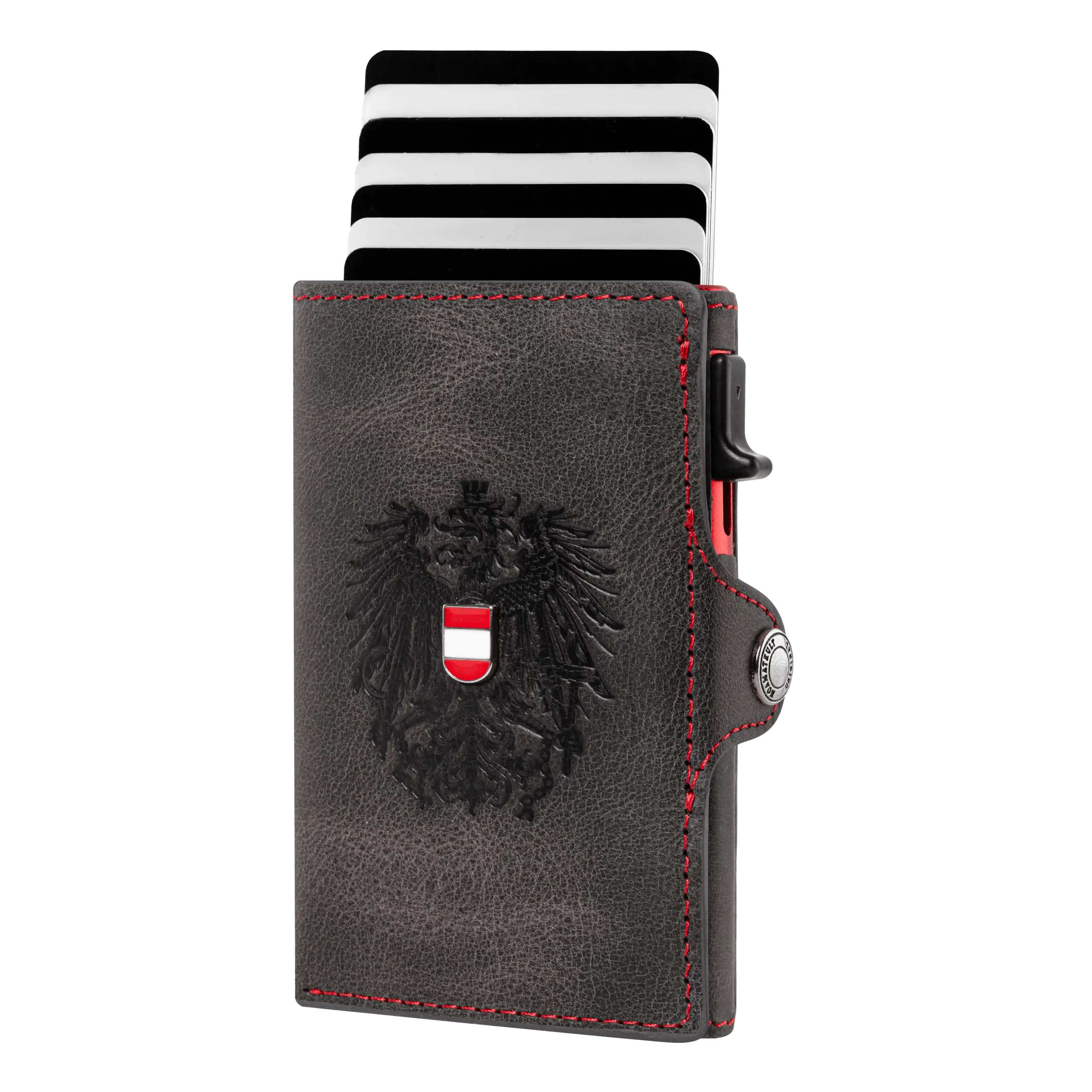 Echtleder Bifold Wallet Schwarz #Farbe_Schwarz Leder