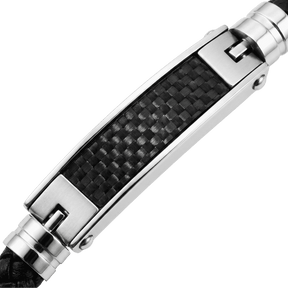 Echtleder Carbon Armband