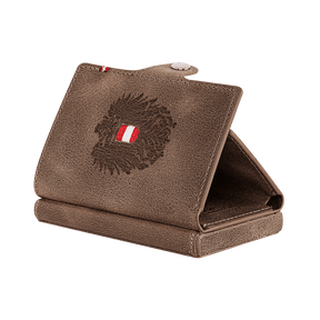 Adler Smart Wallet Trifold mit Karten-Pop-Up Funktion aus Echtleder