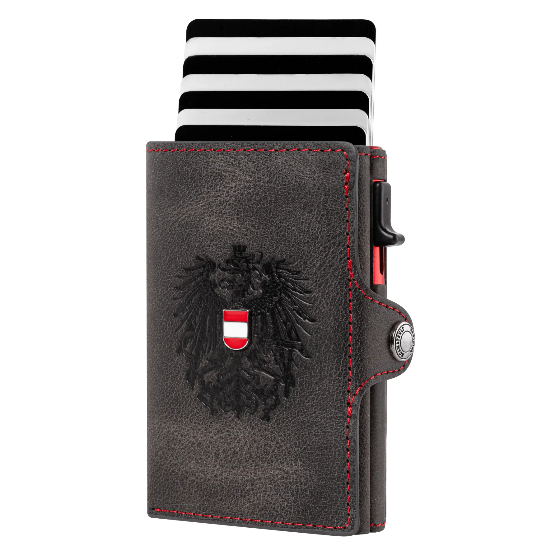 Adler Smart Wallet Trifold mit Karten-Pop-Up Funktion aus Echtleder