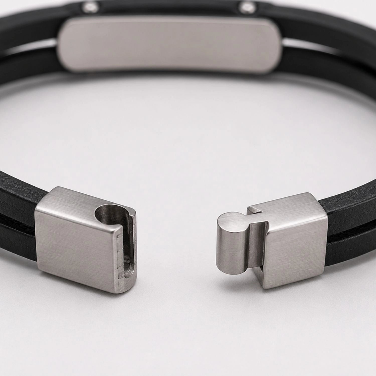 Edelstahl Verschluss Echtleder Armband