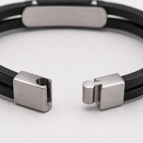 Edelstahl Verschluss Echtleder Armband