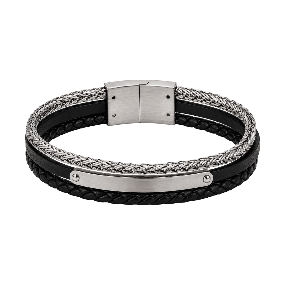 Edles Echtleder Edelstahl Armband Fuer Herren 2a184350 4983 4a3e 9ea0 9b7e433ef517