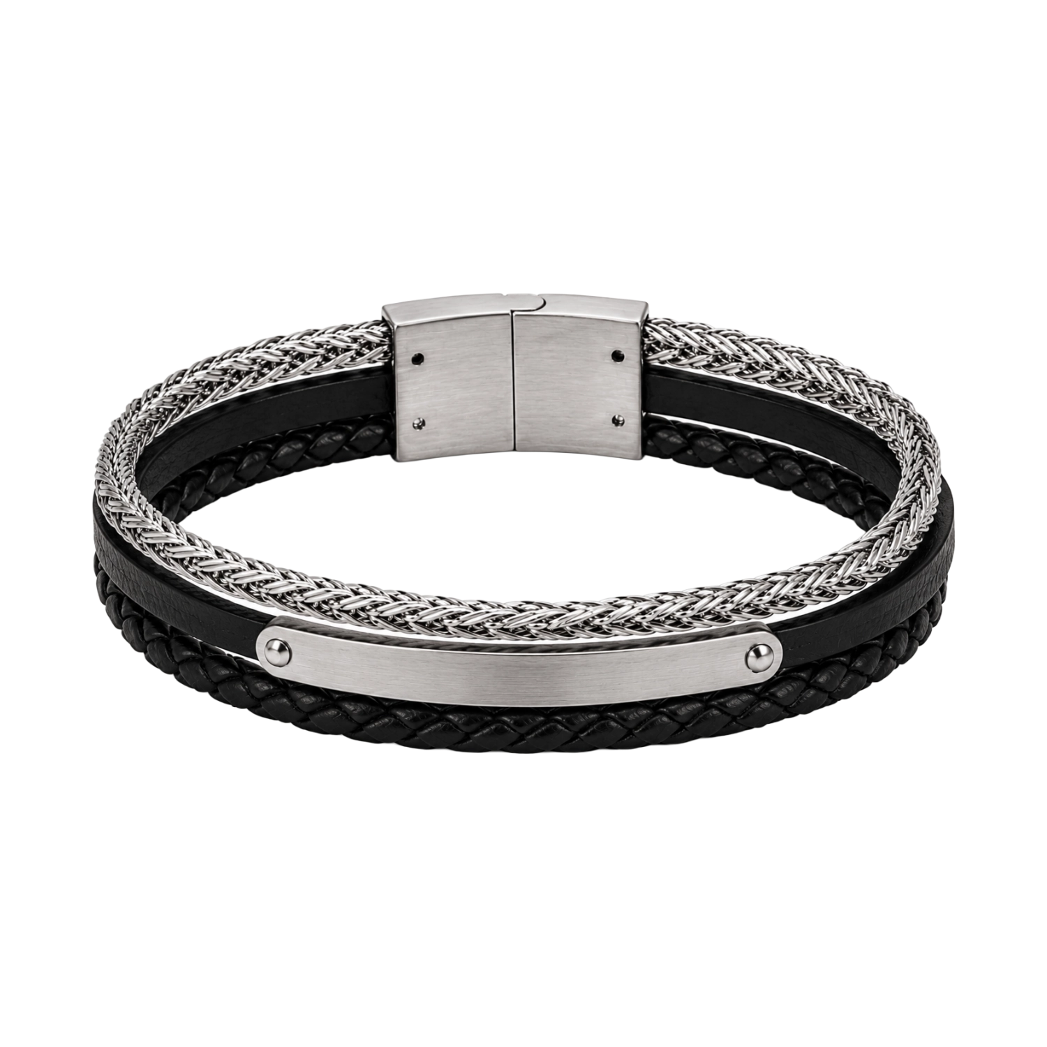 Edles Echtleder Edelstahl Armband Fuer Herren 2a184350 4983 4a3e 9ea0 9b7e433ef517