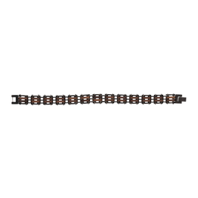 Elegantes Holzarmband mit Edelstahl dunkelbraun